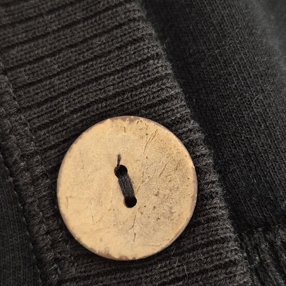 Wild Palms Black 100% Cotton Button-Down Cardigan - Size XL - Picture 7 of 11